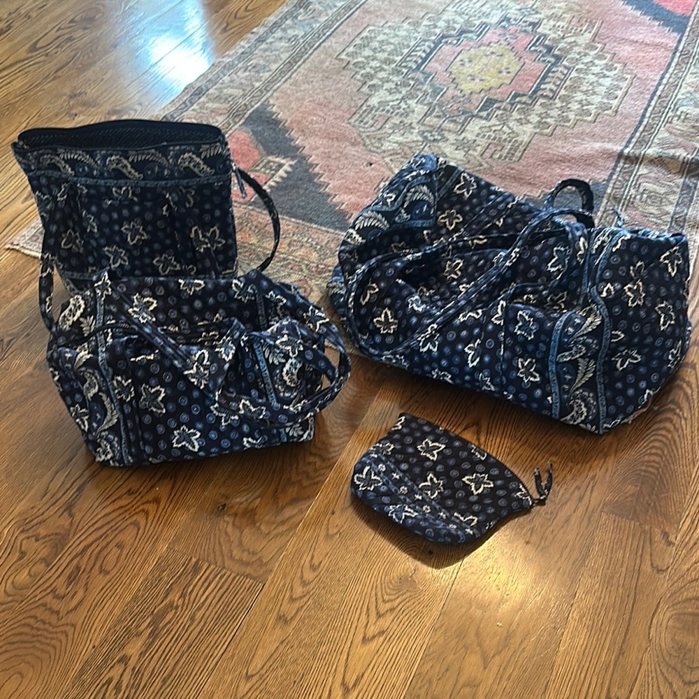 Vera Bradley Blue Floral Bag Set
